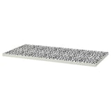 LAGKAPTEN Table top, organic shapes white/black, 120x60 cm