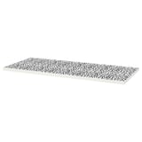 LAGKAPTEN Table top, organic shapes white/black, 140x60 cm