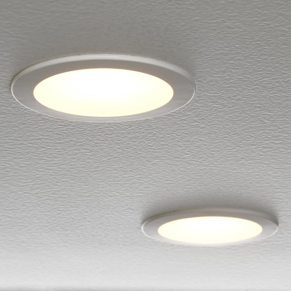 LAKENE LED recessed spotlight, opal white IKEA
