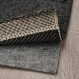 LANDSVÄG Rug, low pile, dark grey, 133x195 cm
