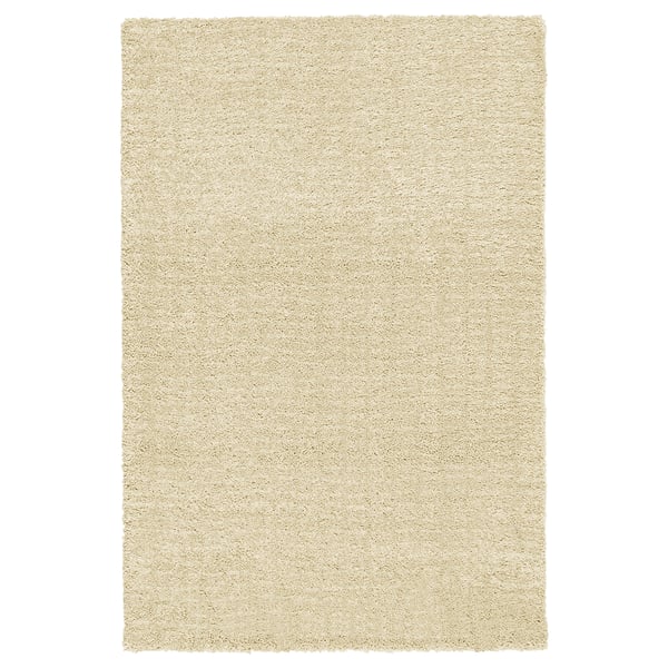 langsted rug low pile beige 60x90 cm ikea