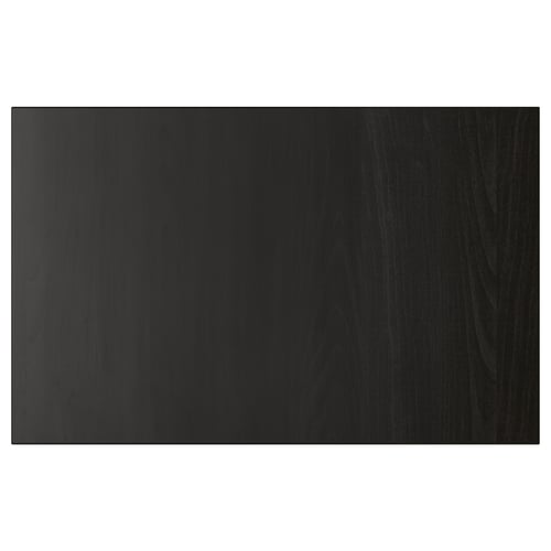 LAPPVIKEN black-brown wooden-looking front, rectangular, smooth design.