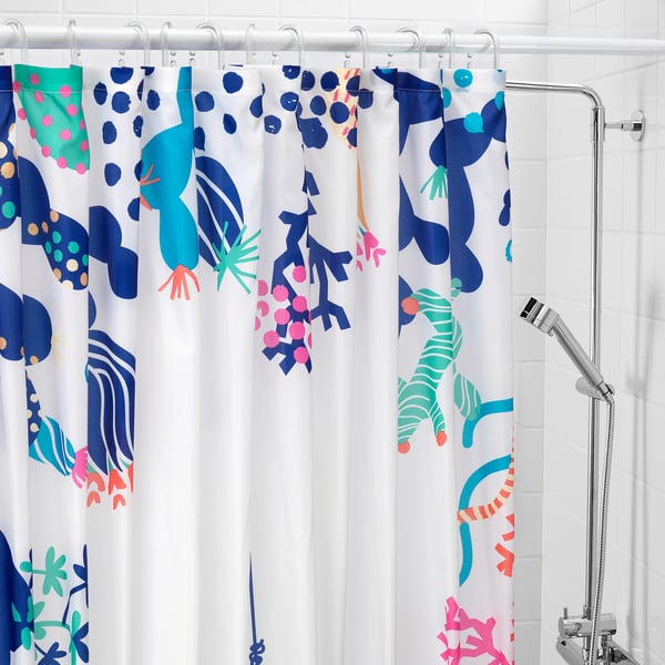 Lasjon Shower Curtain Multicolour Ikea