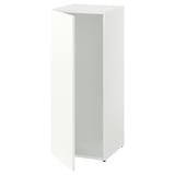 A white LASTARE cabinet with a boxy design and minimalist aesthetic, made from particleboard and fiberboard.