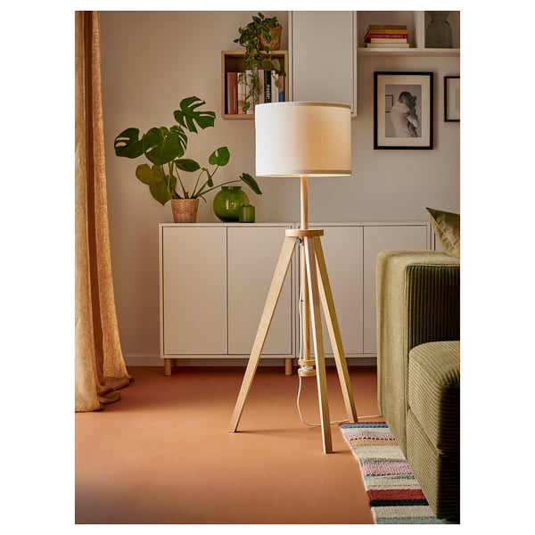 LAUTERS Floor lamp, ash/white