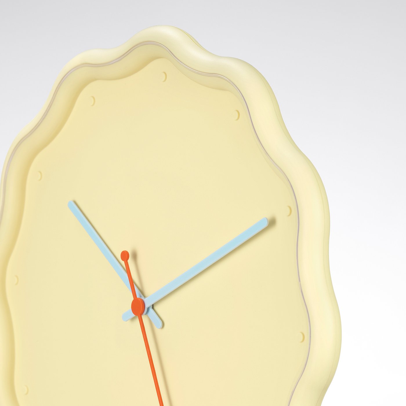IKEA KVARTA 掛け時計 ポストモダン オールドイケア レトロ イエロー lavskrika-wall-clock-flower-