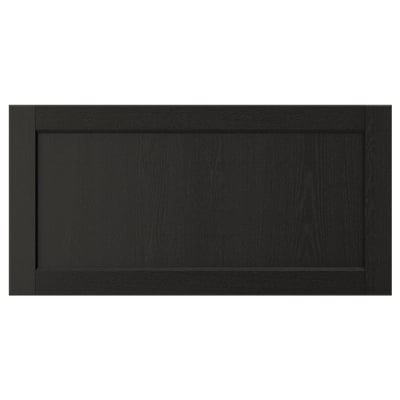 LERHYTTAN Drawer front, black stained, 80x40 cm
