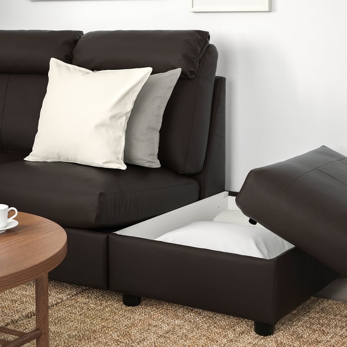 LIDHULT Corner sofa, 5seat, with open end/Grann/Bomstad dark brown IKEA