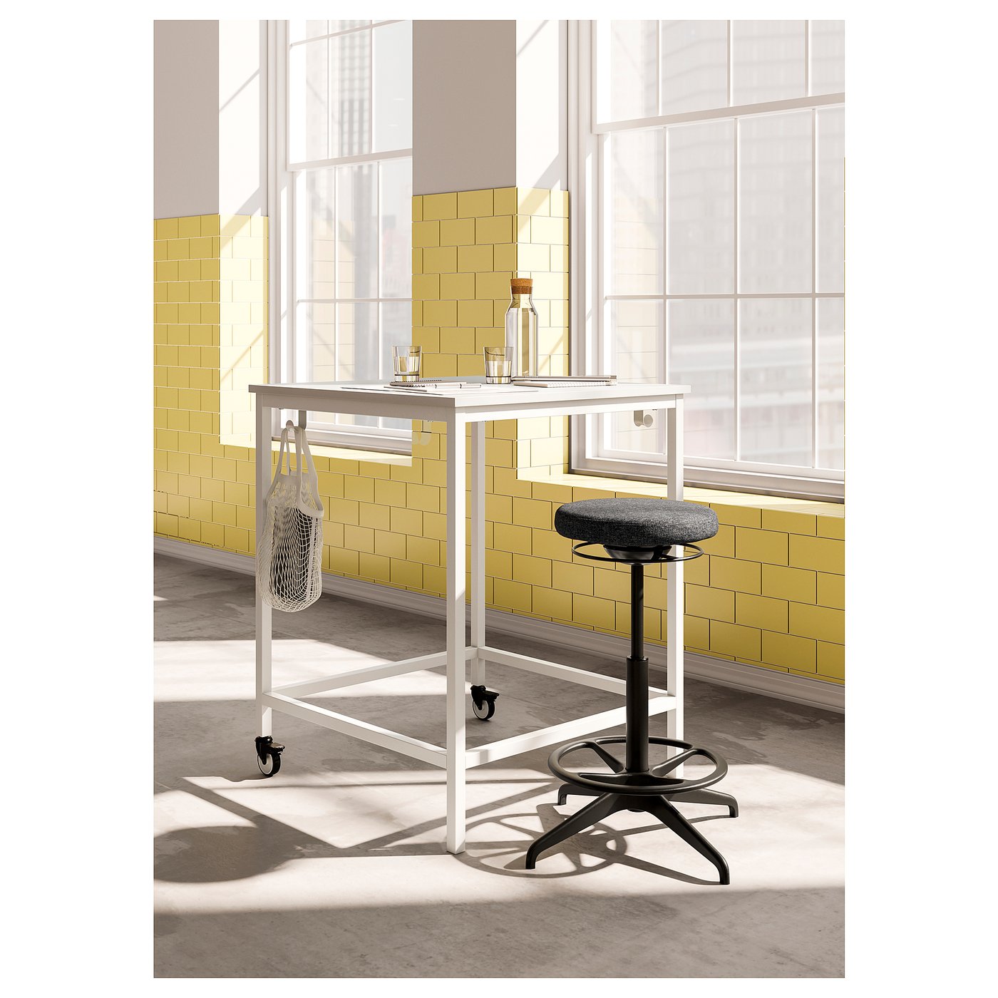 LIDKULLEN active sit/stand support, Gunnared dark grey - IKEA