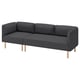 LILLEHEM 3-seat modular sofa, Gunnared/dark grey wood