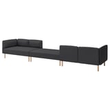 LILLEHEM 6-seat modular sofa, Gunnared/dark grey wood