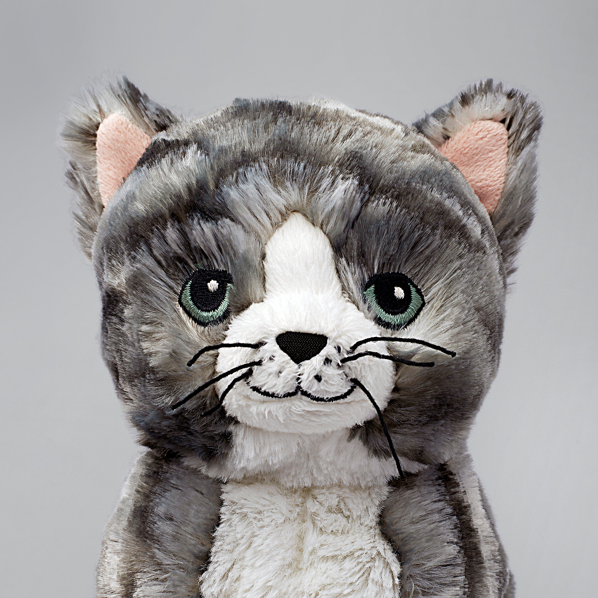 LILLEPLUTT Soft toy, cat grey/white IKEA
