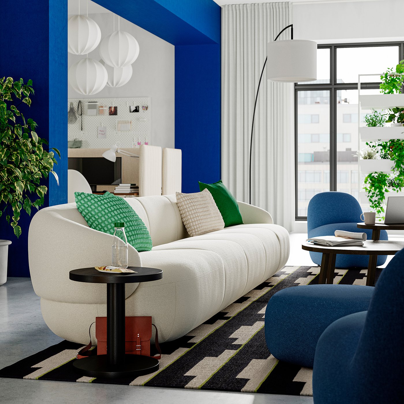 LILLESÄTER 6-seat sofa, Axvall off-white - IKEA