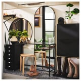 LINDBYN Mirror, black, 60x170 cm