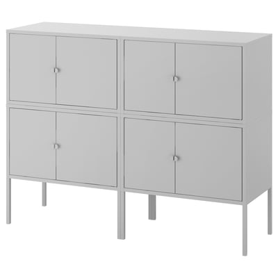 LIXHULT Cabinet combination, grey, 120x35x92 cm