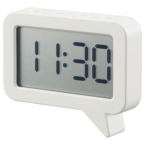 LJUNGPIPARE Clock/timer, white, 8x7 cm