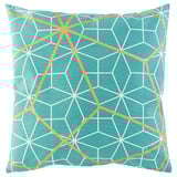 LJUV Cushion cover, turquoise/printed, 50x50 cm