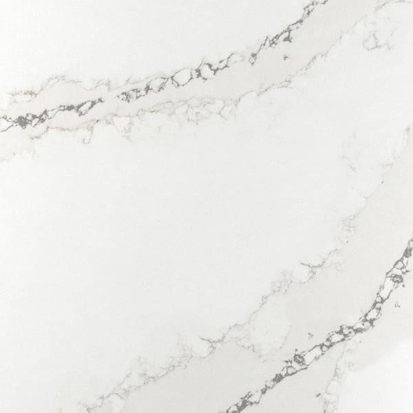 LOCKEBO Custom made worktop, off-white grey/brown/marble effect glass composite, 1 m²x4.0 cm