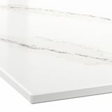 LOCKEBO Custom made worktop, off-white grey/brown/marble effect glass composite, 1 m²x2.0 cm