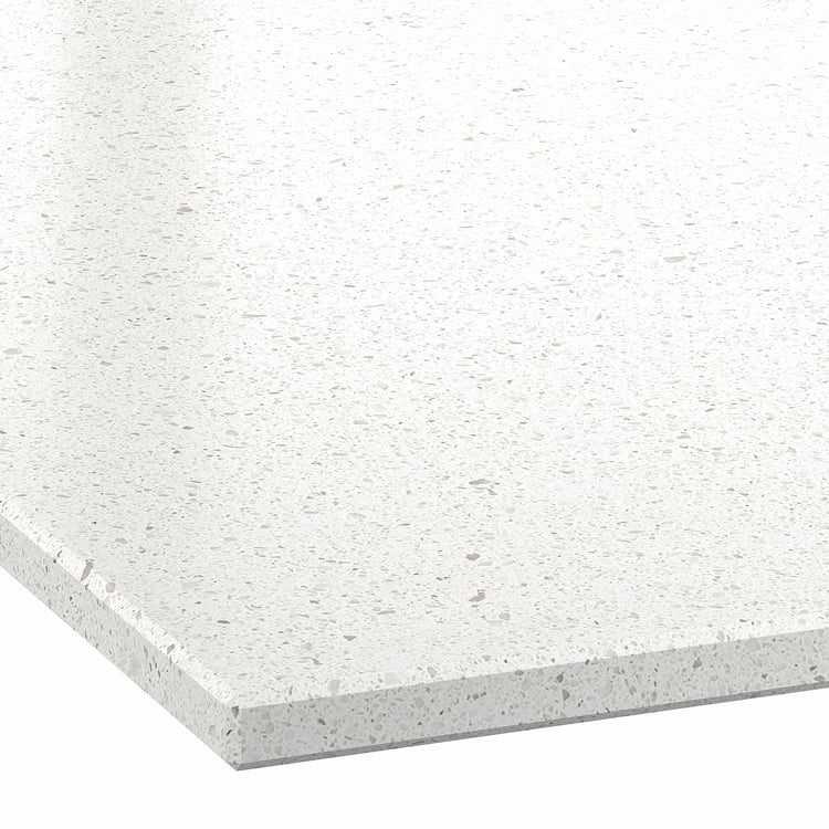 LOCKEBO custom made worktop, off-white mineral effect/glass composite ...