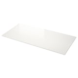 LOCKEBO Custom made worktop, off-white mineral effect/glass composite, 1 m²x4.0 cm