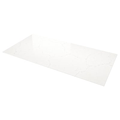 LOCKEBO Custom made worktop, white/grey marble effect/glass composite, 1 m²x2.0 cm