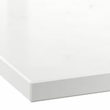 LOCKEBO Custom made worktop, white/grey marble effect/glass composite, 1 m²x4.0 cm