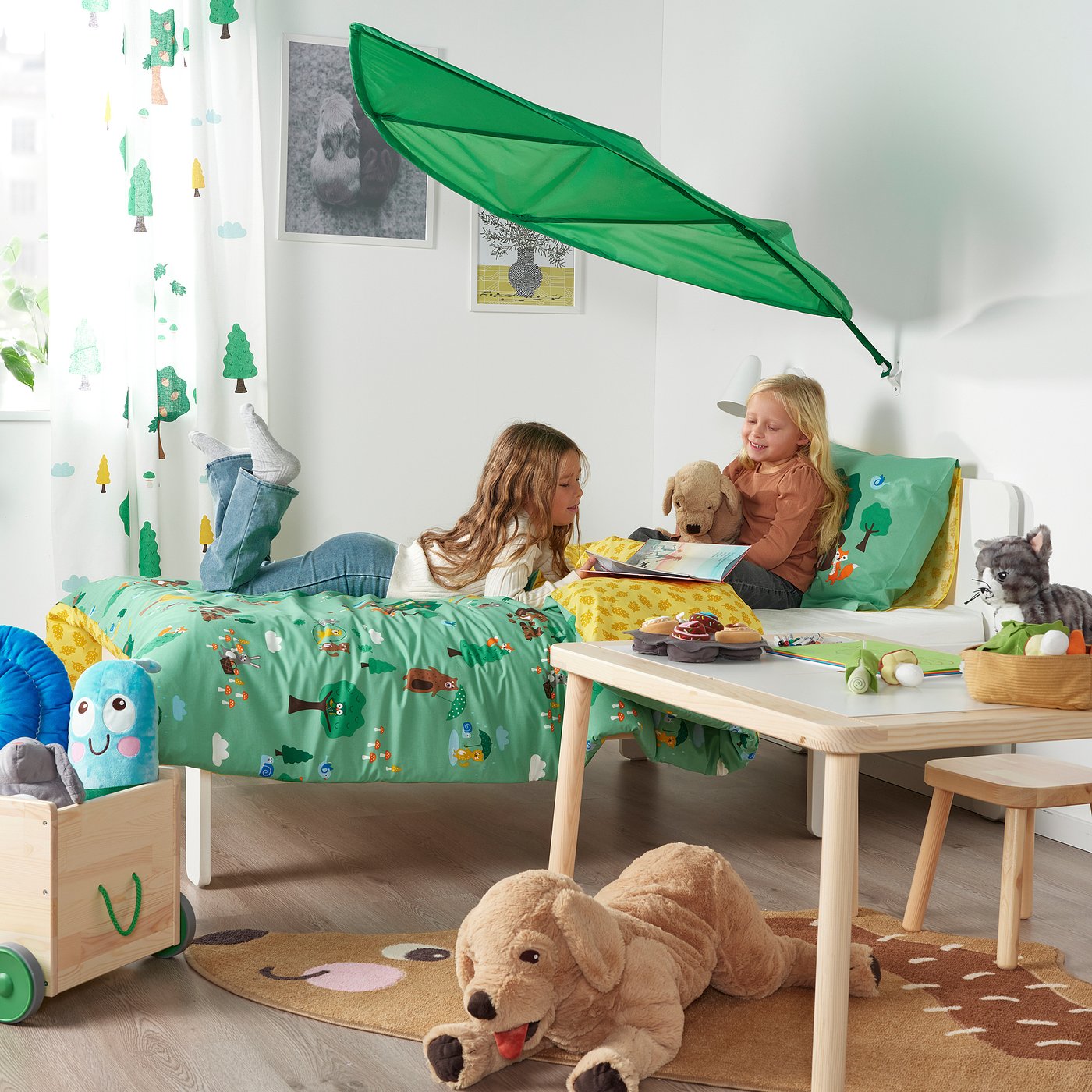 CA4LA SWING グリーン LÖVA bed canopy, leaf/green - IKEA