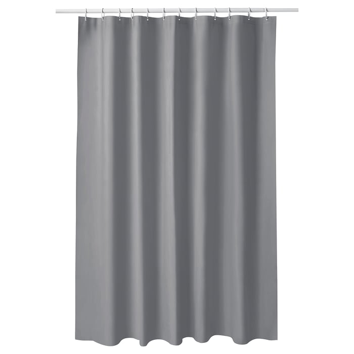 LUDDHAGTORN shower curtain, grey, 180x200 cm IKEA