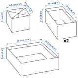 LYSMASK Box, set of 4, patterned/multicolour