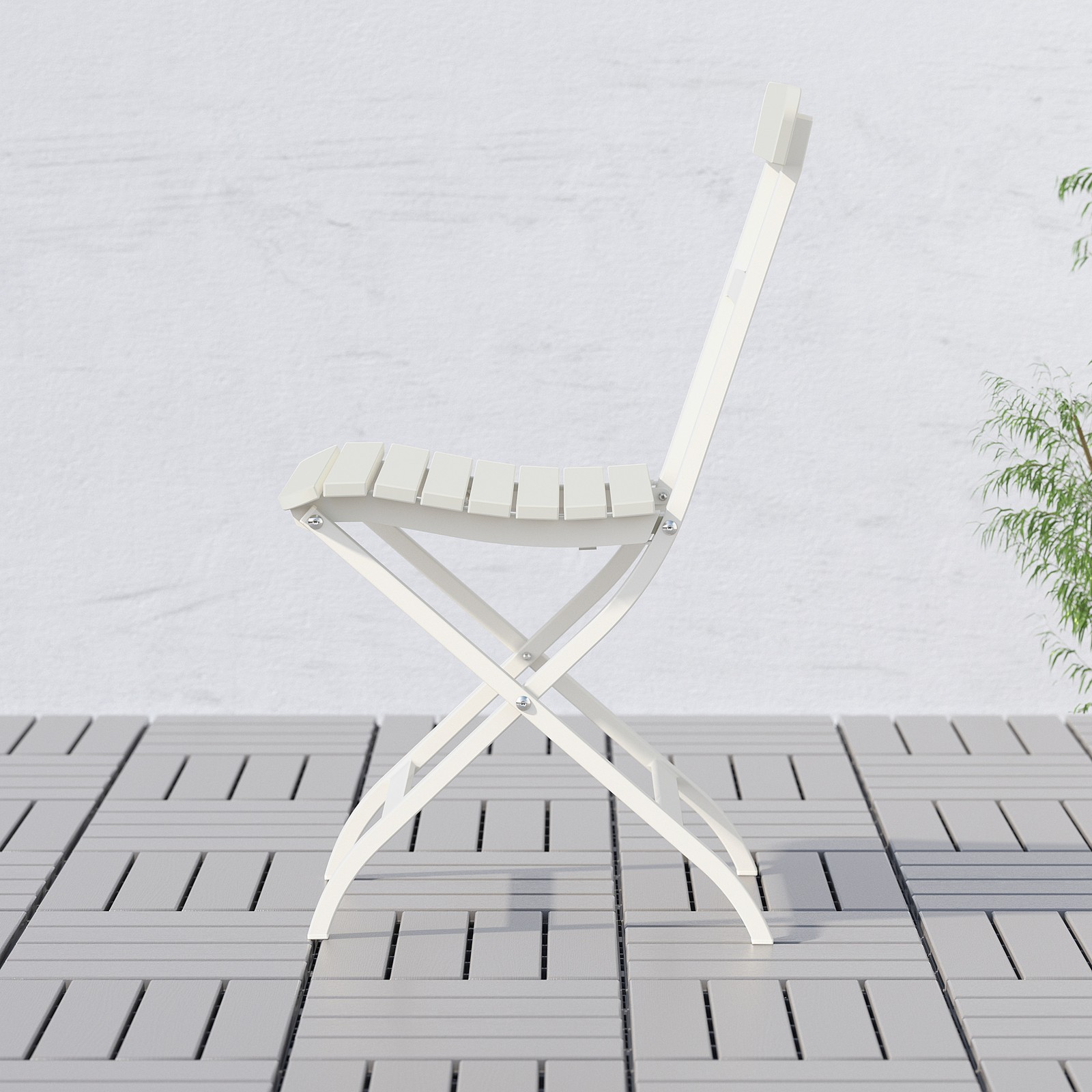 MÄLARÖ Chair, outdoor, foldable white IKEA