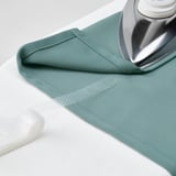 MAJGULL Room darkening curtains, 1 pair, dark grey-turquoise/with heading tape, 145x250 cm