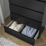 MALM Chest of 6 drawers, black-brown, 80x123 cm