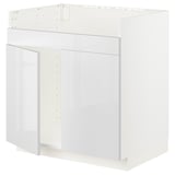 METOD Base cab f HAVSEN double bowl sink, white/Ringhult white, 80x60x80 cm