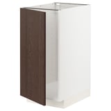 METOD Base cab f sink/waste sorting, white/Sinarp brown, 40x60x80 cm