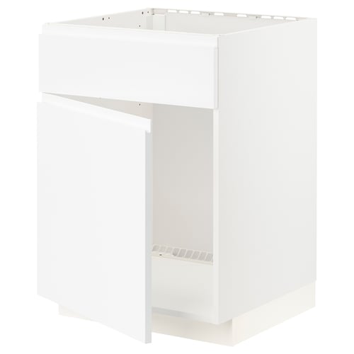 METOD kitchen unit, white, square, modern minimalist design.