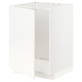METOD Base cabinet for sink, white/Veddinge white, 60x60x80 cm