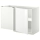METOD Corner base cabinet with shelf, white/Ringhult white, 128x68x80 cm
