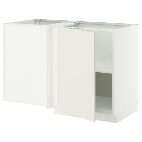 METOD kitchen unit, white, modern design, includes shelves, sturdy particleboard & fiberboard.