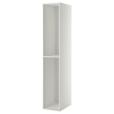 Ikea METOD white kitchen cabinet, tall, open, adjustable shelves.