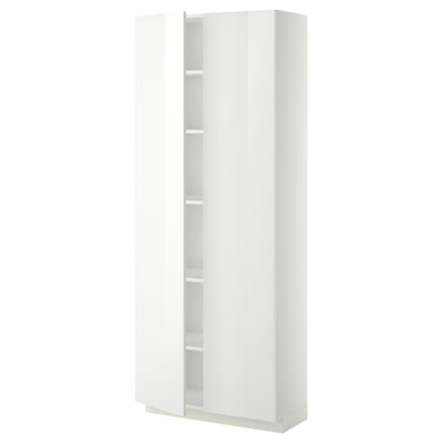 METOD High cabinet with shelves, white/Ringhult white, 80x37x200 cm