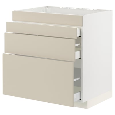 METOD / MAXIMERA Base cab f hob/4 fronts/3 drawers