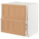 METOD / MAXIMERA Base cab f sink+2 fronts/2 drawers, white/Vedhamn oak, 80x60x80 cm