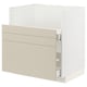 METOD / MAXIMERA Base cab f TALLSJÖN sink, white/Havstorp beige, 80x60 cm