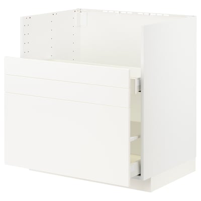 METOD / MAXIMERA Base cab f TALLSJÖN sink, white/Veddinge white, 80x60 cm