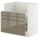 METOD / MAXIMERA Base cab f TALLSJÖN sink, white/Voxtorp high-gloss dark grey-brown, 80x60 cm