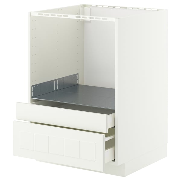 METOD / MAXIMERA Base cabinet f combi micro/drawers, white/Stensund white, 60x60x80 cm