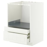 METOD / MAXIMERA Base cabinet f combi micro/drawers, white/Stensund white, 60x60x80 cm