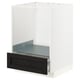 METOD / MAXIMERA Base cabinet for oven with drawer, white/Lerhyttan black stained, 60x60x80 cm