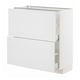 METOD / MAXIMERA Base cabinet with 2 drawers, white/Stensund white, 80x37x80 cm